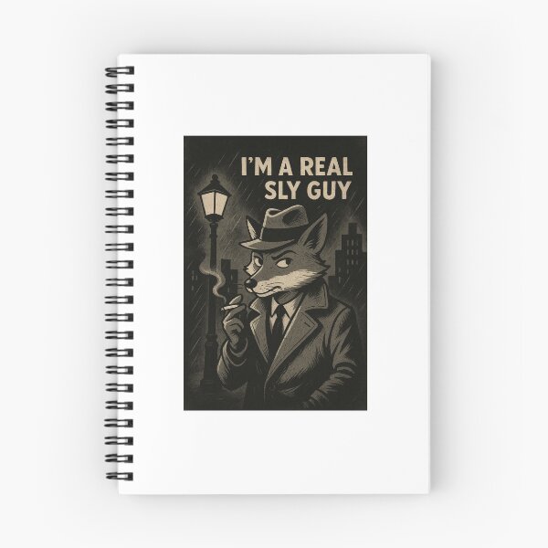 Item preview, Retro Fox Noir – “I’m a Real Sly Guy” Vintage Detective Illustration designed and sold by WhimsyByPaul.redbubble.com.