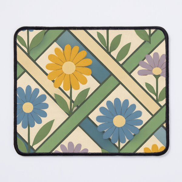 Item preview, Parallelogram x Asteraceae Art Print – Wildflower Field Palette designed and sold by Artsy-With.