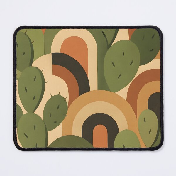 Item preview, Concentric Circles x Cactaceae Art Print – Prickly Pear Earth Tones designed and sold by Artsy-With.