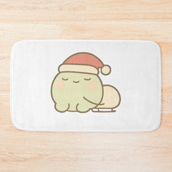 Item preview, Kawaii Mochi Christmas Sled Frog Sticker designed and sold by BluesSketchbook.