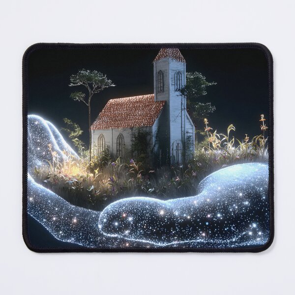 Item preview, Whimsical Church Emerging from a Cosmic Hand designed and sold by Artessie.