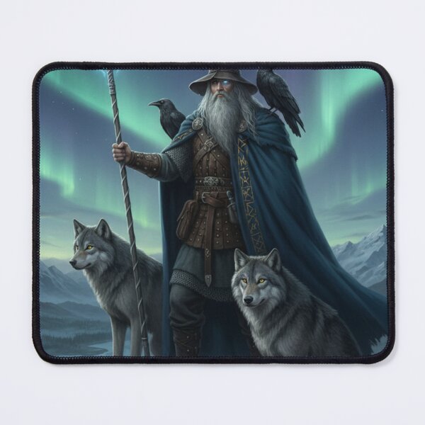 Artikelvorschau, Odin und seine Wölfe entworfen und verkauft von HuntsmithMerch.