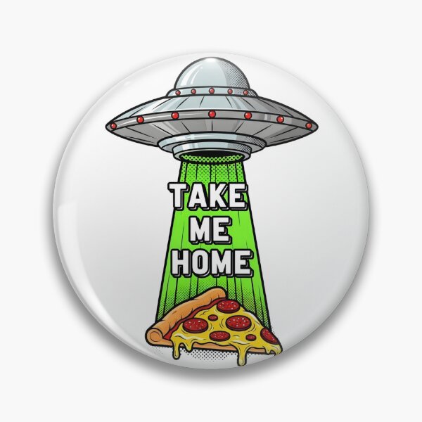Item preview, Take Me Home - UFO Pizza Abduction Pop Art designed and sold by LunattaStore.