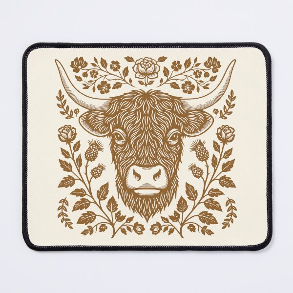 Item preview, Highland Cow Vintage Floral Animal Farm Girl designed and sold by Y-Vibes.