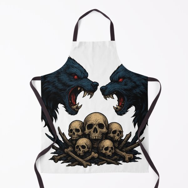 Item preview, Wolves Confronting Over a Bone Realm designed and sold by VivaThread.