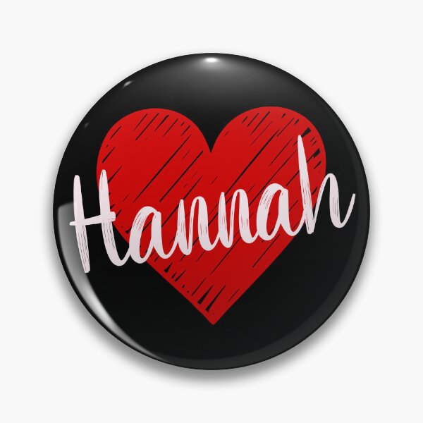 Artikelvorschau, Hannah Name Red Heart entworfen und verkauft von Jeallan Designs.