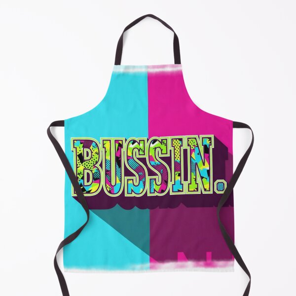 Item preview, "BUSSIN" Bold Retro 3D Typography - Vibrant Split Color Pop Art Design designed and sold by WHITE FLAME PRINTS.