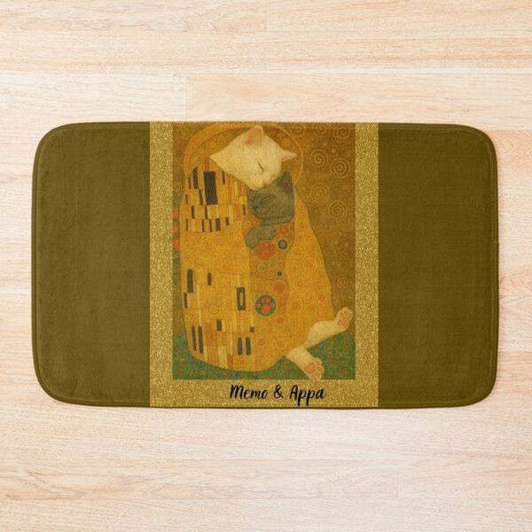 Item preview, Golden Feline Kiss – Klimt-Inspired Cat Artwork ''Memo & Appa'' designed and sold by doktordanTemiz.