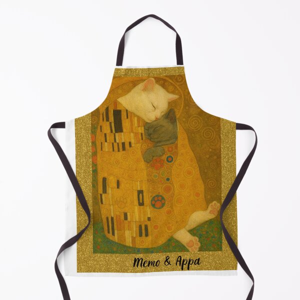 Item preview, Golden Feline Kiss – Klimt-Inspired Cat Artwork ''Memo & Appa'' designed and sold by doktordanTemiz.