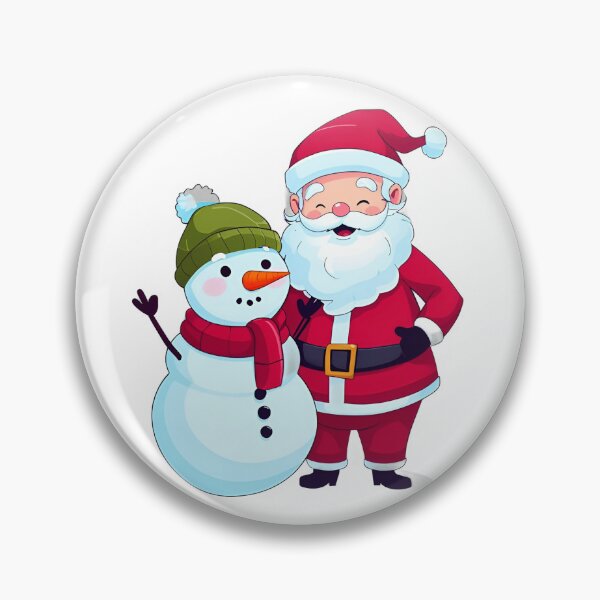 Item preview, Cute Santa Claus and Happy Snowman | Festive Christmas Winter Friends Illustration designed and sold by lollouna.