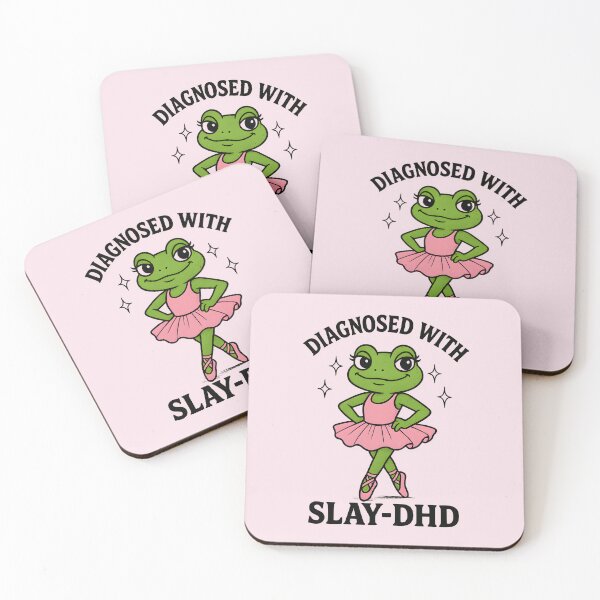 Item preview, Diagnosed with Slay-DHD Frog Ballerina Neurospicy Meme designed and sold by Aesthetic-Avenue.
