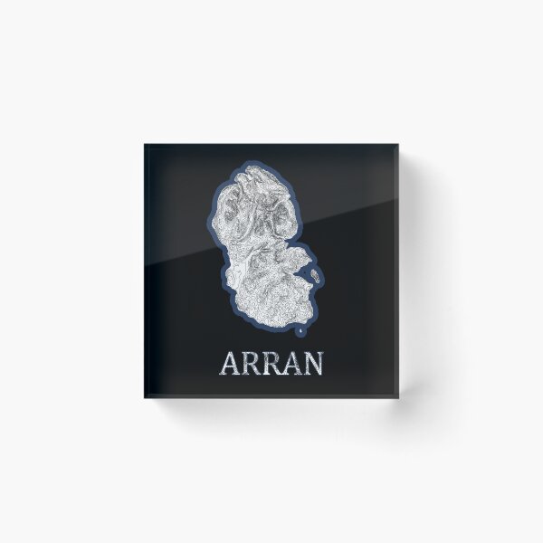 Item preview, Isle of Arran Scotland Topographic Map Print - Scottish Island Contour Art Gift for Hikers designed and sold by Loom on the Loch.