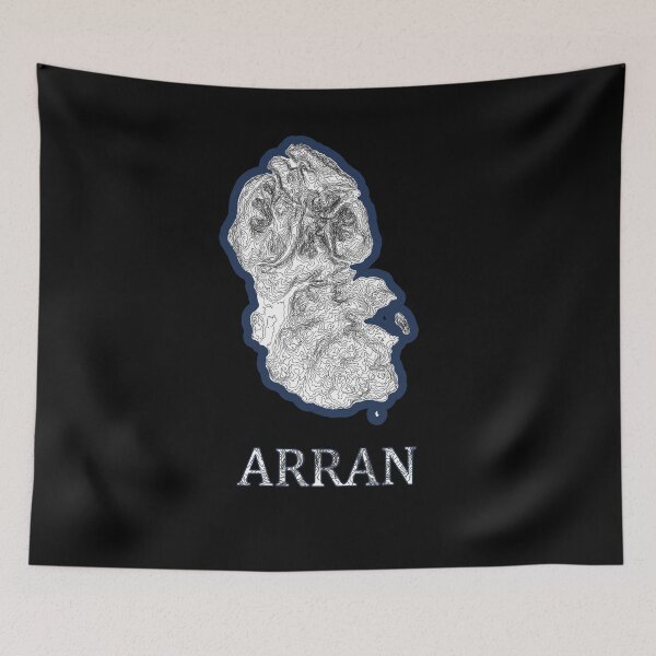 Item preview, Isle of Arran Scotland Topographic Map Print - Scottish Island Contour Art Gift for Hikers designed and sold by Loom on the Loch.