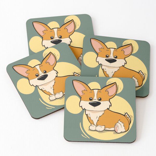 Item preview, Cute corgi dog cartoon designed and sold by rrrycerz.
