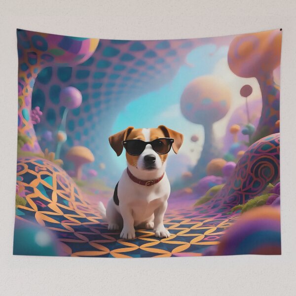 Item preview, Funny dogs with sunglasses in a strange place.  designed and sold by Nomad-Maynard.