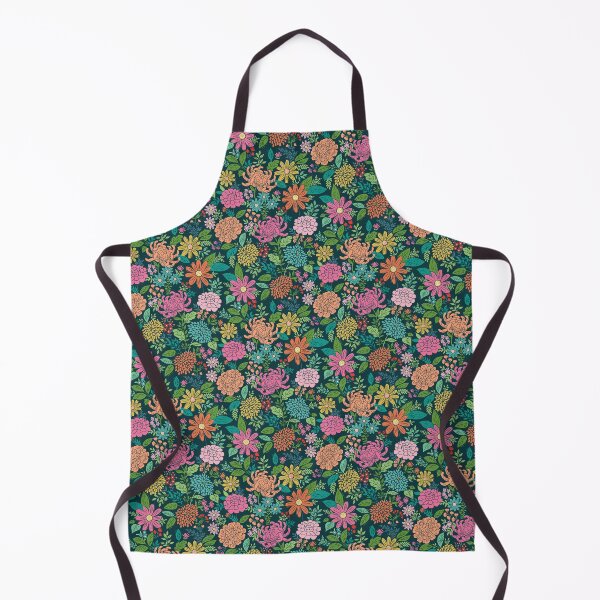 Item preview, Woodblock floral on a teal background designed and sold by Cheekyleopard.