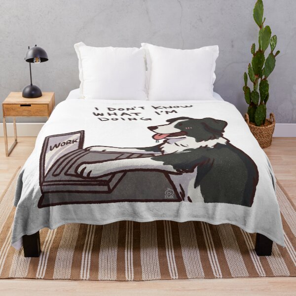 Item preview, Border Collie working | I don't know what I'm doing | Funny Border Collie memes designed and sold by Golden Turtle Studio.