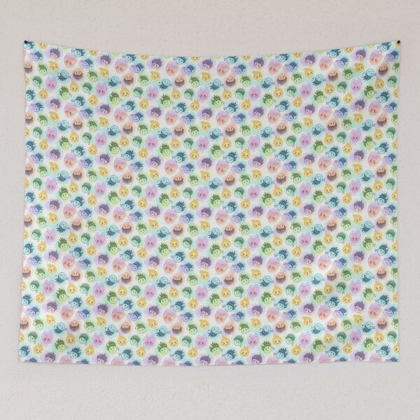 Item preview, Colorful Cartoon Faces with Emotions on Watercolor Blobs designed and sold by PragmaticP.