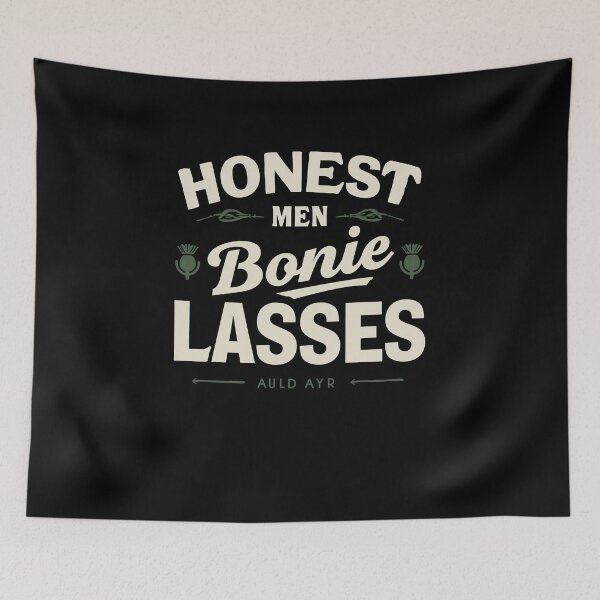 Item preview, Honest Men and Bonie Lasses Auld Ayr Design | Scottish Burns Poetry Gift  designed and sold by Loom on the Loch.