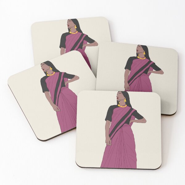 Item preview, Girl in Saree  - Minimalist South Asian Fashion Art designed and sold by attus-doodles.
