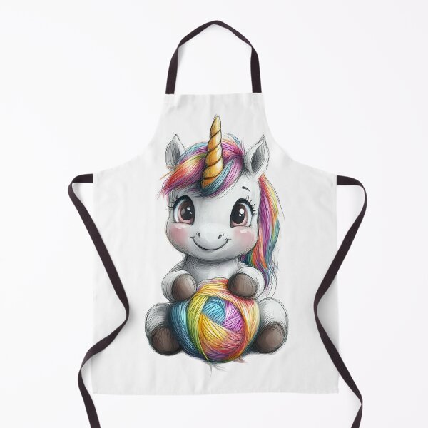 Item preview, Rainbow Yarn Playtime - Cute Baby Unicorn Illustration designed and sold by DanielY01.