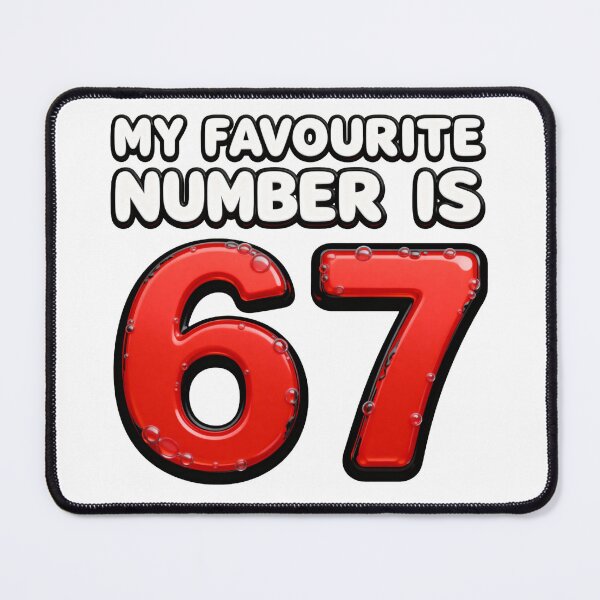 Item preview, My Favourite Number is 67 T-Shirt designed and sold by Quality-Custom-Designs.