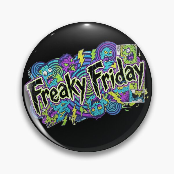 Item preview, Freaky Friday Retro Horror Comic Monster Zombie Neon Grunge T-Shirt designed and sold by SplashPixel.