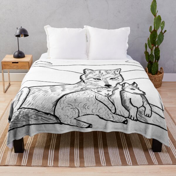 Item preview, Wolf, Wolf Cub And Lamb designed and sold by pinkyjainpan.