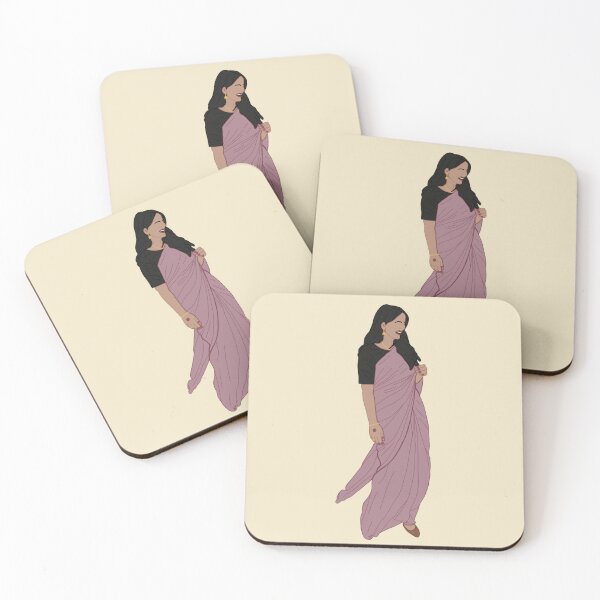 Item preview, Joyful Girl in Saree - Soft Pink Artwork designed and sold by attus-doodles.
