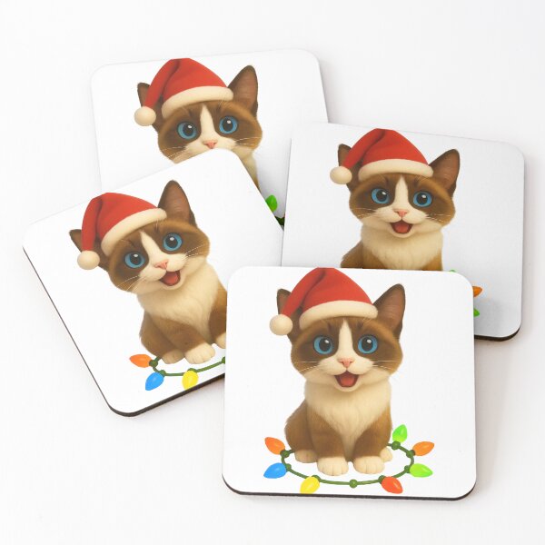 Item preview, Christmas Snowshoe Cat designed and sold by Sillytoe.