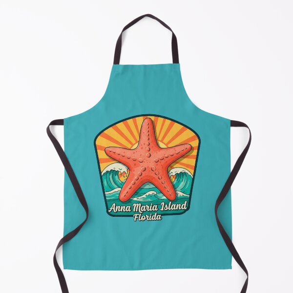 Item preview, Anna Maria Island Florida Starfish Retro Beach Sticker & Decor designed and sold by Mandeville Photography.