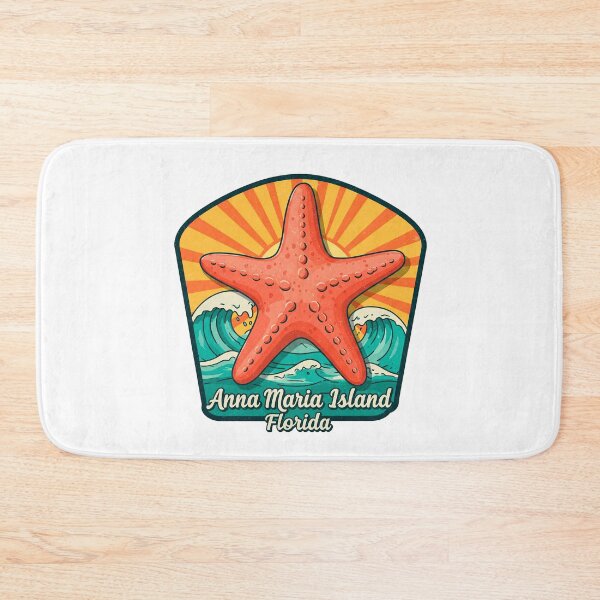 Item preview, Anna Maria Island Florida Starfish Retro Beach Sticker & Decor  designed and sold by Mandeville Photography.