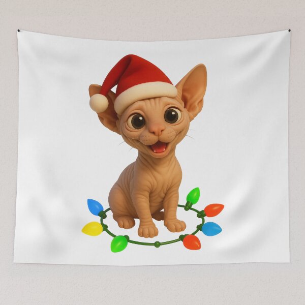 Item preview, Christmas Sphynx Cat designed and sold by Sillytoe.