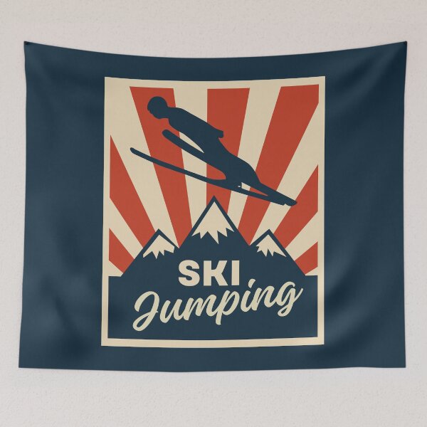 Item preview, Retro Ski Jumping  designed and sold by Anniko Art Studio.