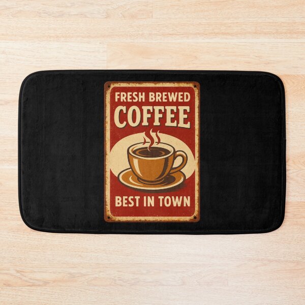 Item preview, Vintage Fresh Brewed Coffee Sign Design designed and sold by DesignsDominus.