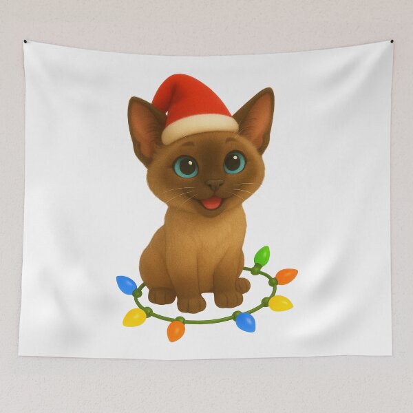 Item preview, Christmas Tonkinese Cat designed and sold by Sillytoe.