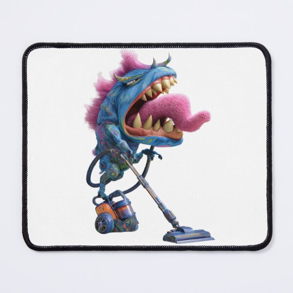 Item preview, Cartoon Monster with Vacuum Cleaner designed and sold by AlexLineArt.