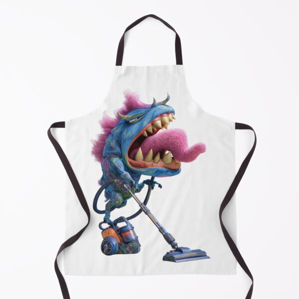Item preview, Cartoon Monster with Vacuum Cleaner designed and sold by AlexLineArt.