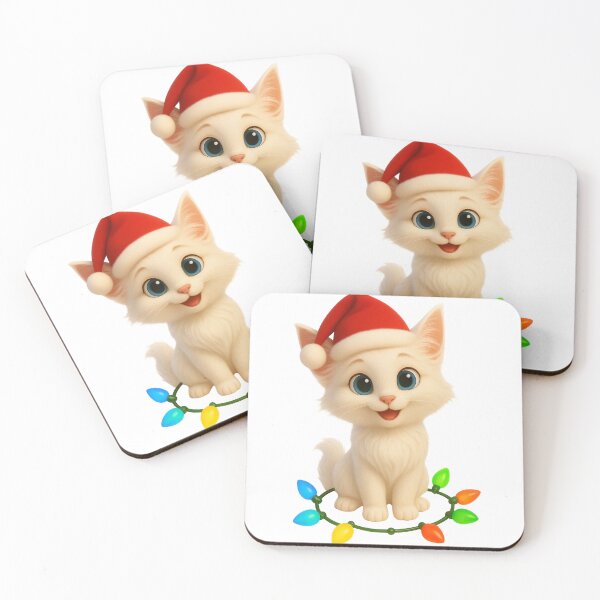 Item preview, Christmas Turkish Angora Cat designed and sold by Sillytoe.