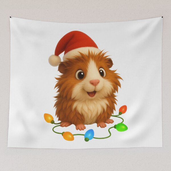 Item preview, Christmas Abyssinian Guinea Pig designed and sold by Sillytoe.