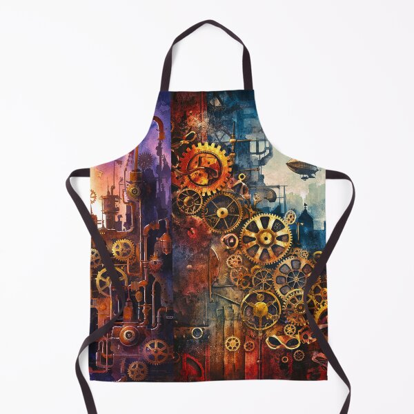 Item preview, Steampunk Retro-Futuristic City In Bold, Edgy Colors designed and sold by DEC02.