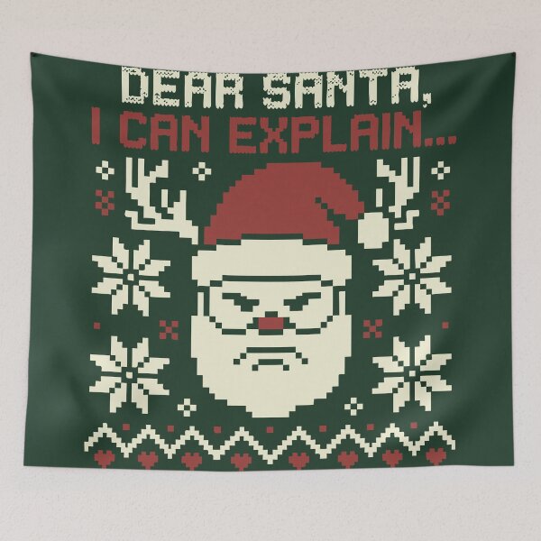 Item preview, Dear Santa I Can Explain Funny Ugly Christmas Sweater Style T-Shirt designed and sold by BambaKchula.