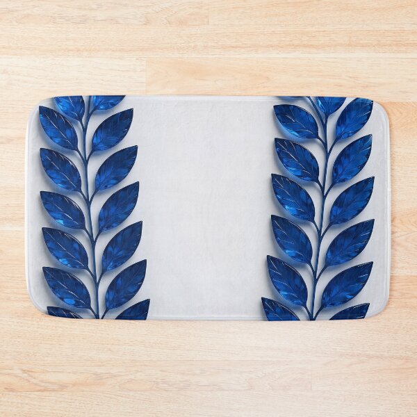 Item preview, Sapphyre Crystal Leaves – Botanical Gemstone Aesthetic on White designed and sold by EmeraldeaArt.