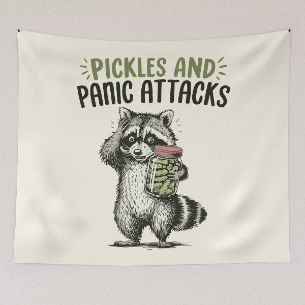 Item preview, Raccoon Pickles & Panic Attacks Funny Foodie designed and sold by Y-Vibes.