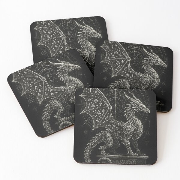 Item preview, Mechanical Alchemy Dragon – Steampunk Mystic Art designed and sold by Gold Turtle  Lina.