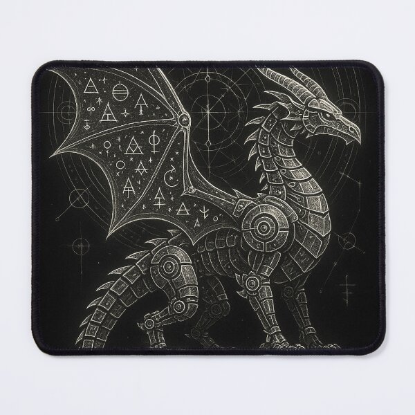 Item preview, Mechanical Alchemy Dragon – Steampunk Mystic Art designed and sold by Gold Turtle Lina.