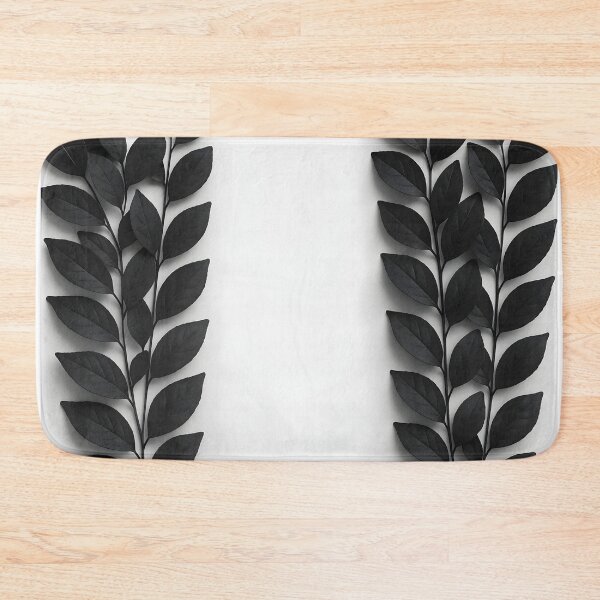 Item preview, Black Leaves Border Frame on White – Elegant Botanical Edge Design designed and sold by EmeraldeaArt.