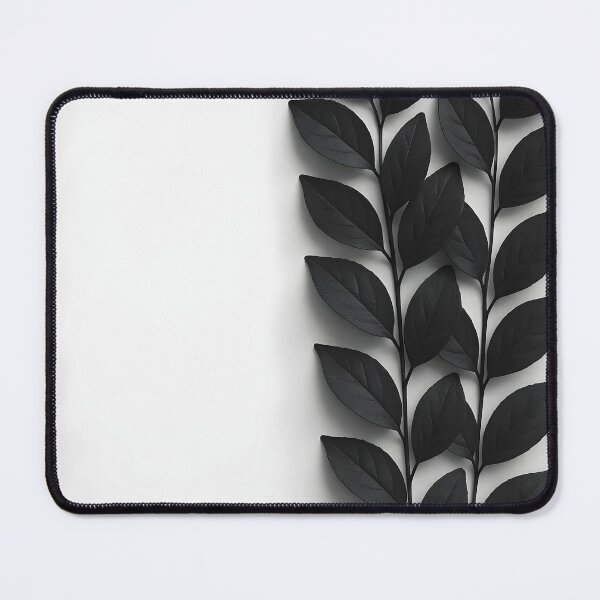 Item preview, Black Leaves Border Frame on White – Elegant Botanical Edge Design designed and sold by EmeraldeaArt.