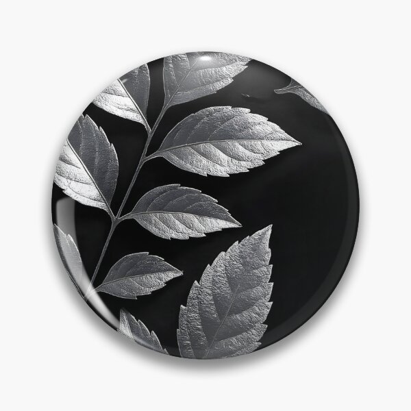 Item preview, Silver Leaves Rectangular Frame on Black – Elegant Botanical Border Illustration designed and sold by EmeraldeaArt.