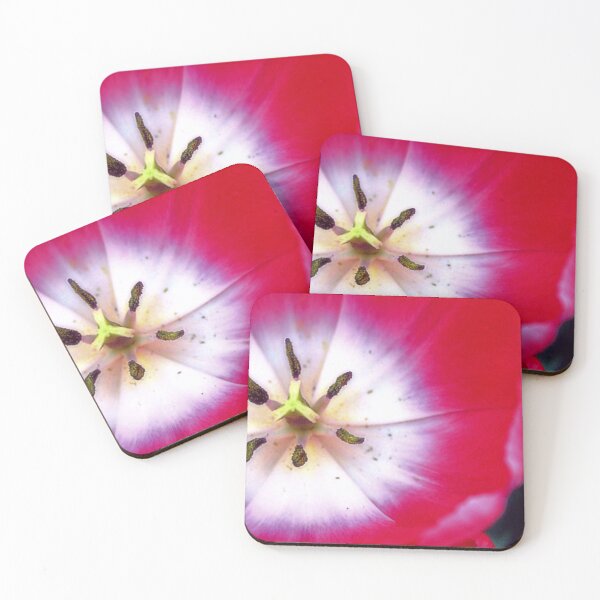 Artikelvorschau, Makroaufnahme einer roten Tulpe – Elegante botanische Kunst entworfen und verkauft von SL Timeless Moments .